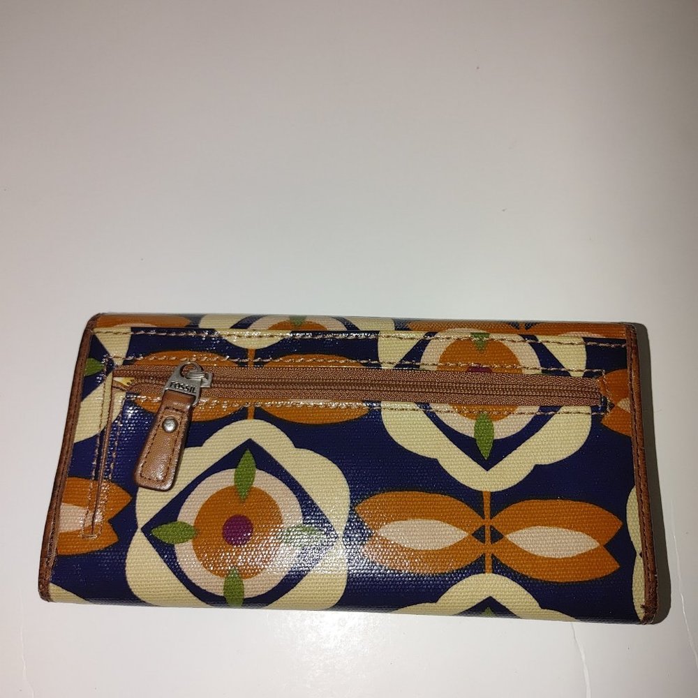 Fossil Leather Multi Compartments Wallet Multicol… - image 3
